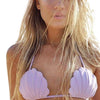 New Arrival Women Shell Shape Bikini Solid Print Swimwear Bras Bandage Push-Up Padded Swimsuit Top Women's Swimsuits Tops Bra3.9