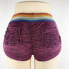 Women Rainbow Striped Swimming Shorts Exercise Workout Fitness Swimwear Surf Bikini Bottom Running Yoga Shorts