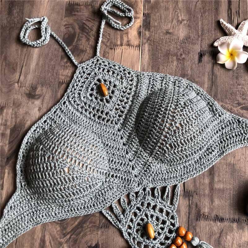 High Quality 1 Pcs Swimsuit Swimwear Bikini Hanging Neck Backless Breathable for Beach Holiday NCM99