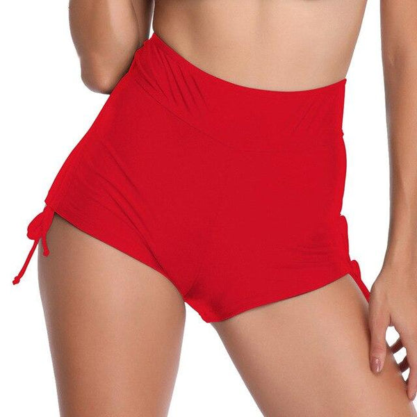 women swimsuit 2019 sexy solid swim trunks women high waisted elastic swimwear sexy bikinis maillot de bain femme