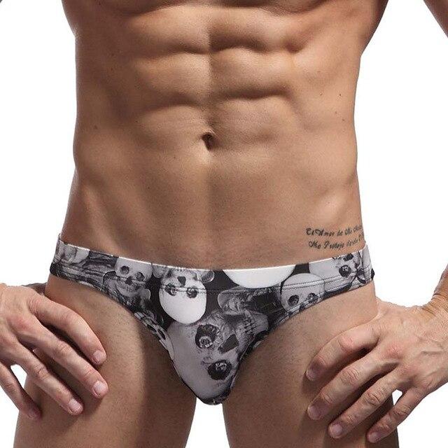 Swimwear Men Camouflage Underwear U Convex Breathable Sexy Tight Boxer Panties  Swimwear Patchwork beachwear swimsuit men