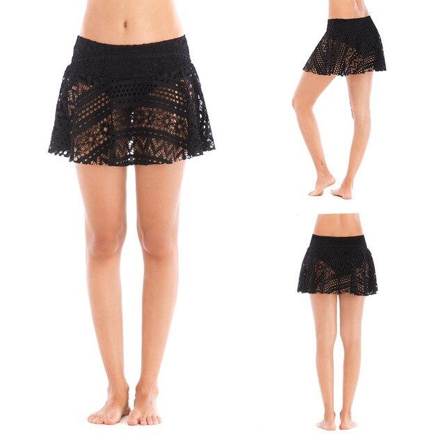 Womens Plus Size Swimwear Lace Bottom Two Piece Separate Swimming Bikini High Waist Swim Pants Beachwear Sports Briefs Pants