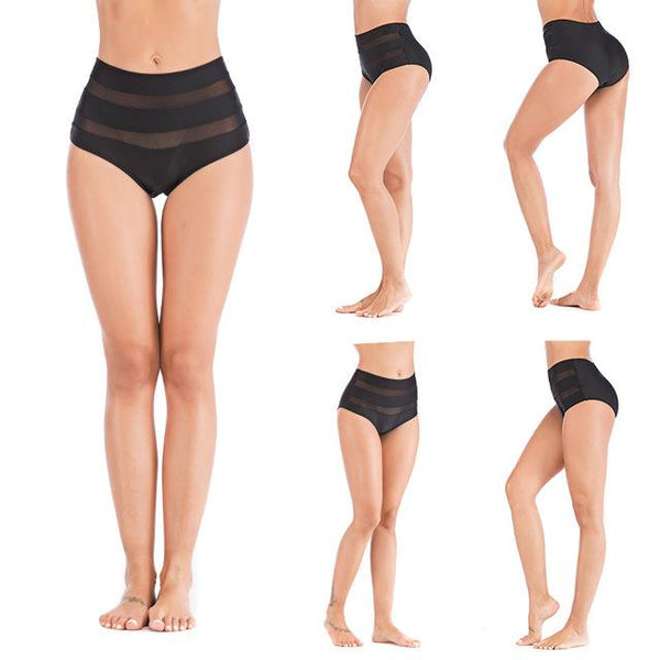 Womens Plus Size Swimwear Lace Bottom Two Piece Separate Swimming Bikini High Waist Swim Pants Beachwear Sports Briefs Pants