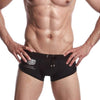 2019 Hot Sale Men's Lace Solid Color Low Waist Sexy Nylon Surf Beach Breathable Boxer Swimwear stroje kapielowe