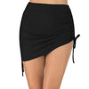 Vintage High Waist Bikini Bottom Women Swimdress Adjustable Two Piece Separate Swimming Skirt Navy Blue/Black Swimwear Wholesale