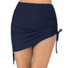 Vintage High Waist Bikini Bottom Women Swimdress Adjustable Two Piece Separate Swimming Skirt Navy Blue/Black Swimwear Wholesale