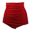 WJ 2019 Women Swimwear High-Waist Swim Trunk Solid Shorts Swim Underwear Sexy Bikini t Shorts Bottom Beach Pant Plus Size 3XL