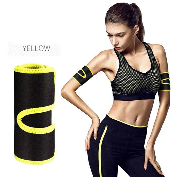 2019 Arm Guard Sticks Arm Sleeve Arm Sweat Band Fitness Running Sweat Sweating Armband Weight Loss Fitness Equipment