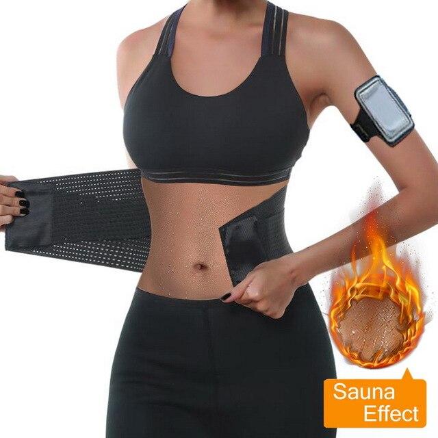 Women Waist Support High Elastic Lumbar Waist Trimmer Belt Exercise Weight Loss Shaper Gym Fitness Belts With Phone Armband Bag