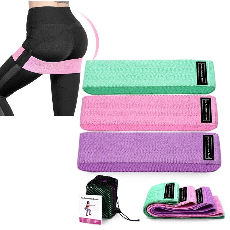 3PCS Rubber Bands Fitness Hip Circle Bands Anti-slip Resistance Bands Hip Lifting Gym Fitness Expander Training Yoga Pilates