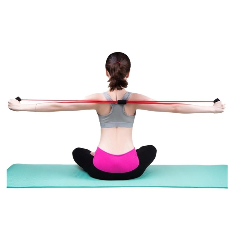 8-Shaped Rally Yoga Gel Fitness Resistance 8 Word Chest Dilator Rope Exercise Muscle Fitness Rubber Elastic Band Exercise