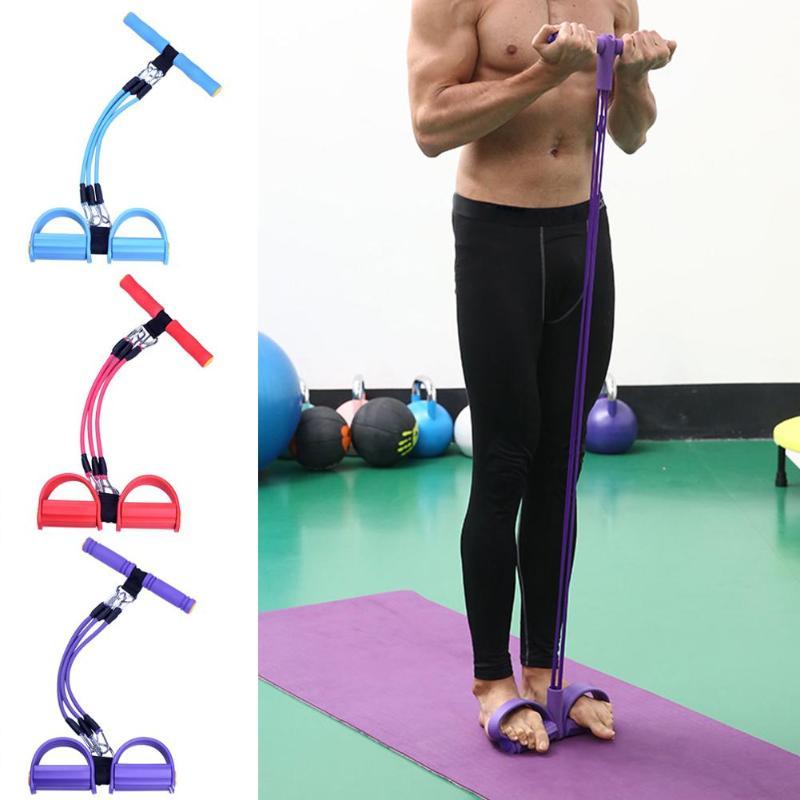 Portable Fitness Resistance Bands Yoga Pilates Workout Expander Practical Sit-up Pull Rope Necessary Indoor Fitness Gadgets