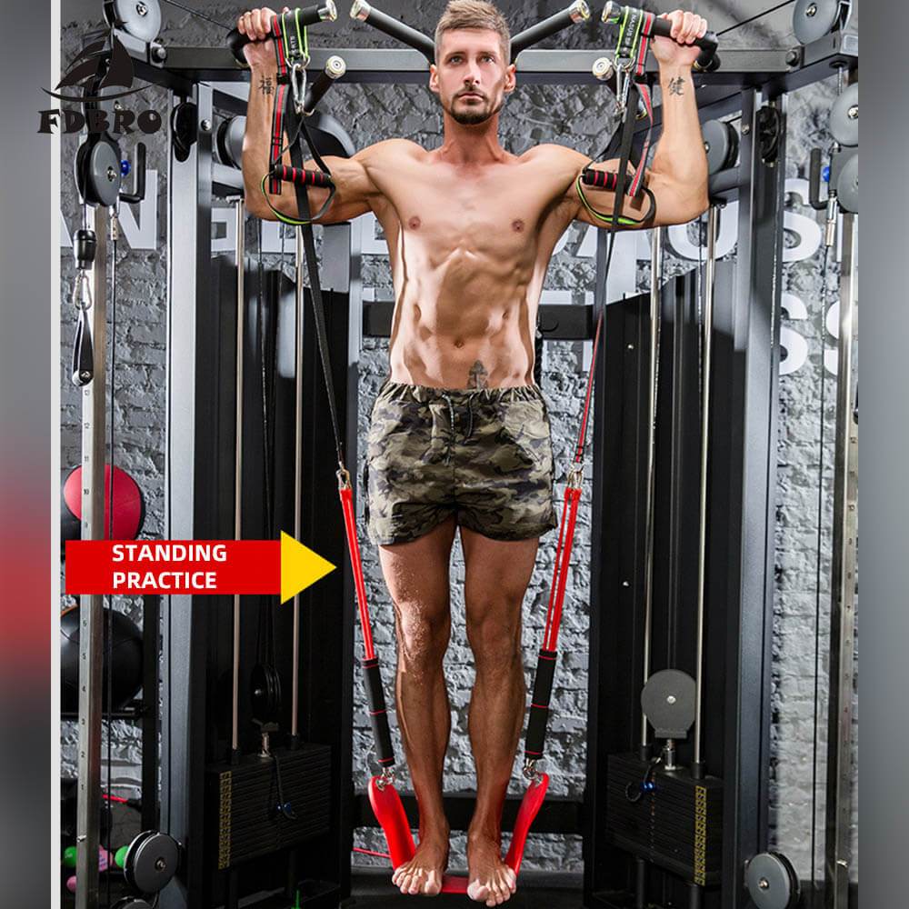 FDBRO Sport Fitness door Resistance Band Pull up Bar Slings Straps horizontal bar Hanging Belt Chin Up Bar Arm Muscle Training