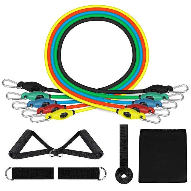 Resistance Bands Set Workout Bands with Door Anchor Handles and Ankle Upgraded TPE Straps For Resistance Training