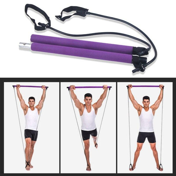 Pilates Lightweight Resistance Band Gym Traing Portable Pilates Total Body Workout Yoga Fitness Stretch Stick