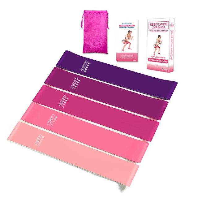 5 Pcs Resistance Band Booty Band Hip Circle Loop Band  Yoga Gym Sport Weerstand Elastic Band Training ExpanderTape Equipment New