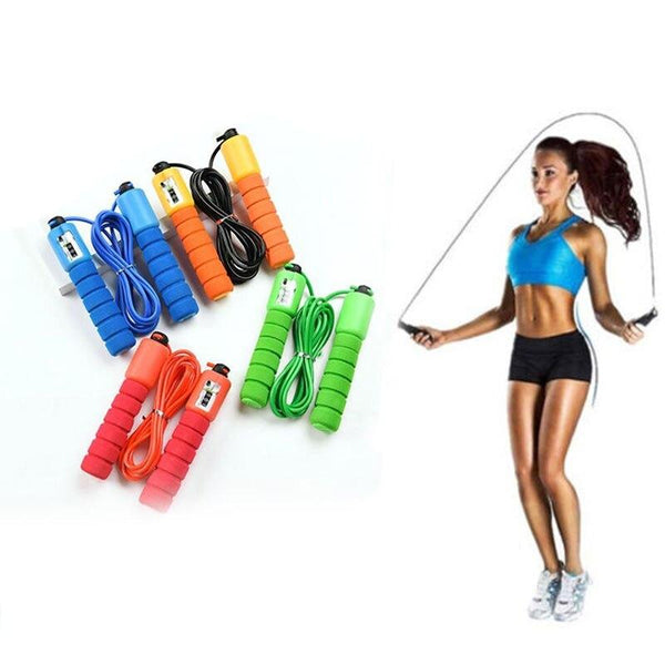 Fast Speed Counting Jump Rope Handle Skipping Sports Fitness Aerobic Jumping Exercise Non-Slip Handle Lose Weight Jump Rope