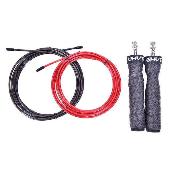 Jump Rope Skip Speed & Weighted Jump Ropes with Extra Speed Cable Ball Bearings Anti-Slip Handle for Double Unders