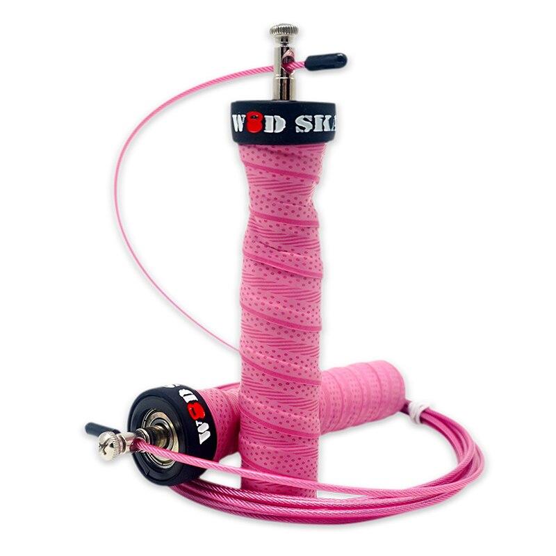 Fitness plastic handle color twisted sweatband bearing adjustable jump rope environmental protection pvc weight wire jump rope