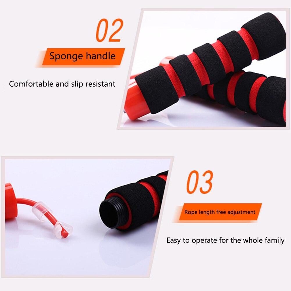 2.8m Gym Soft Indoor Outdoor Weight Loss Anti-slip Jump Rope Sports Fitness Ergonomic Exercise Sponge Handle Length Adjustable