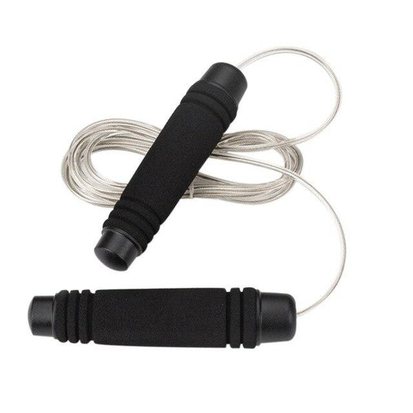 Outdoor PVC black weight bearing jump rope High quality luxury jump rope PP elastic sponge handle material