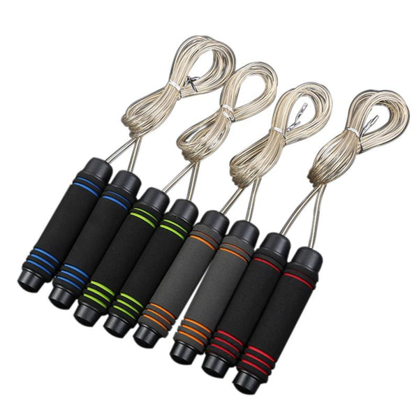 new  PVC Multi-color Transparent Foam Material Skipping Rope Professional Weight Training Body Build Single Jumping Rope