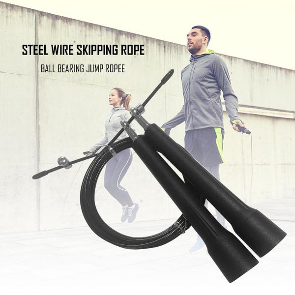 Indoor Weight Loss Tools 3m/9.84ft Steel Wire Skipping Rope Ball Bearing Jump Rope For Fitness & Body Building Equipment