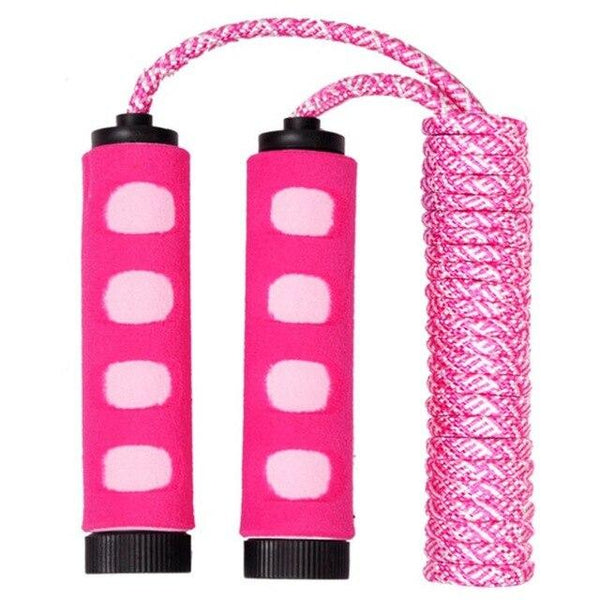 Jump Rope Hollow Rubber Foam Handle Fast Speed Polyester Cotton Rope Skipping Lose Weight Gym Home Kids PE Supply