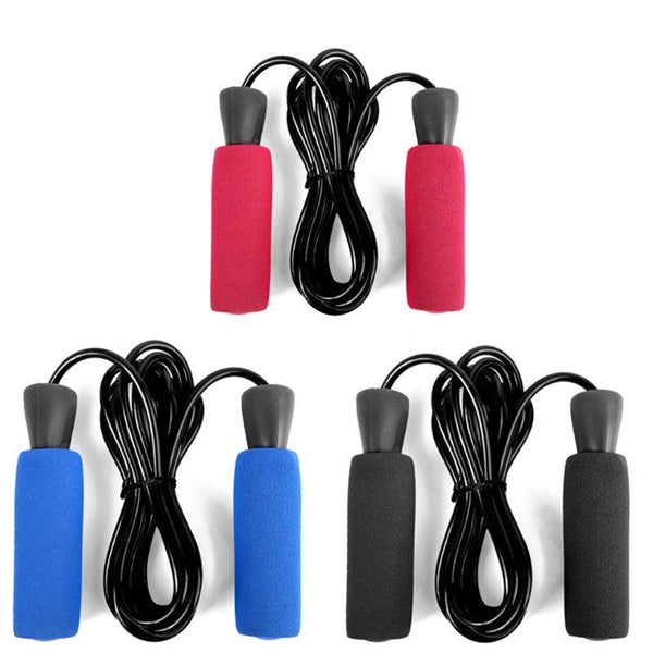 Jump Rope Plastic Handle Anti Slip Comfortable Foam Pad Fast Speed PVC Rubber Rope Skipping Lose Weight Gym Home PE Supply