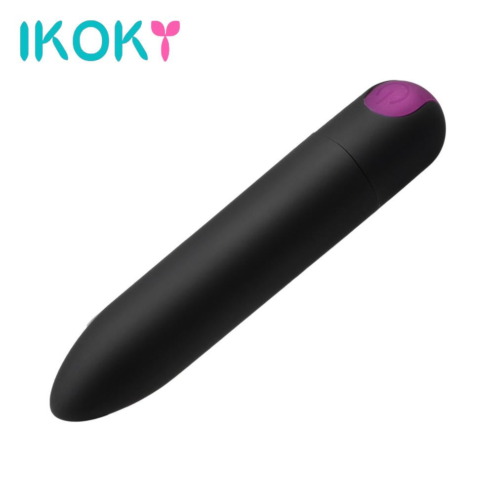IKOKY Vaginal Massager 10 Frequency Strong Vibration Clitoris Stimulator Dildo Bullet Vibrators Sex Toys For Women USB Charge