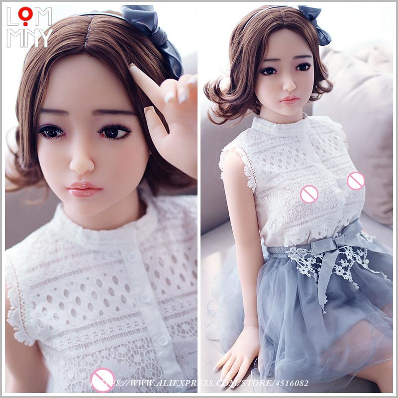 LOMMNY Real Silicone Sex Dolls 100cm Skeleton Adult Japanese Love Doll Vagina Lifelike Pussy Realistic Sexy Doll for Men