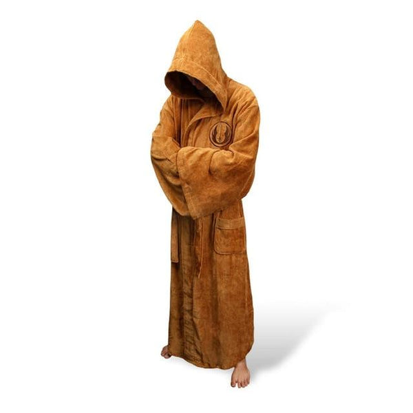 Flannel Robe Male With Hooded Star Wars Dressing Gown Jedi Empire Long Thick Men's Bathrobe Nightgowns Mens Bath Robe Winter
