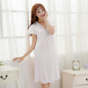 2015 summer style Noble sexy women's laciness lace royal spaghetti strap viscose long design nightgown