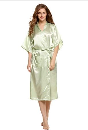 High Quality Black Women Silk Rayon Robe Sexy Long Lingerie Sleepwear Kimono Yukata Nightgown Plus Size S M L XL XXL XXXL A-050