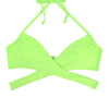 M&M Women Chest Cross Bikini Top Print Push Up Brazilian Swimwear Sport Halter Swimsuit Beach Swimming Bra Solid Biquini T608