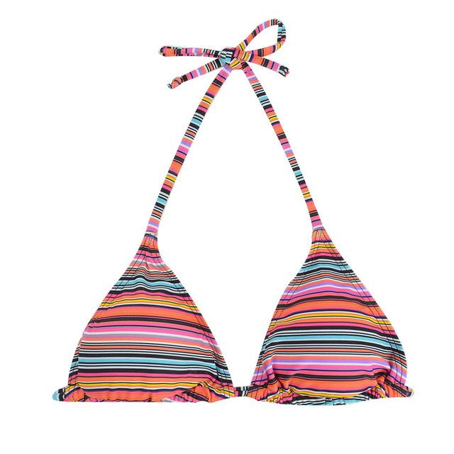 M&M Women Bikini Top Micro Bikini Samll Push Up Ruched String Solid Swimwear Beach Sexy Swimsuit Sporty Girls Beach Wear T606