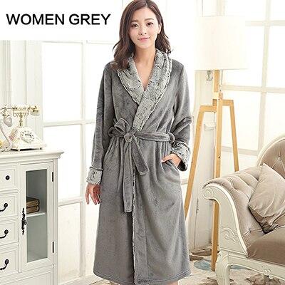 New Fashion Men's Soft as Silk Luxury Fur Long Warm Bathrobe Men Flannel Winter Bath Robe Male Dressing Gown Mens Night Robes