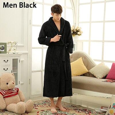 On Sale Mens Thick Waffle Extra Long Kimono Bath Robe Soft as Silk Bathrobe Men Warm Winter Robes Male Dressing Gown Nightgowns