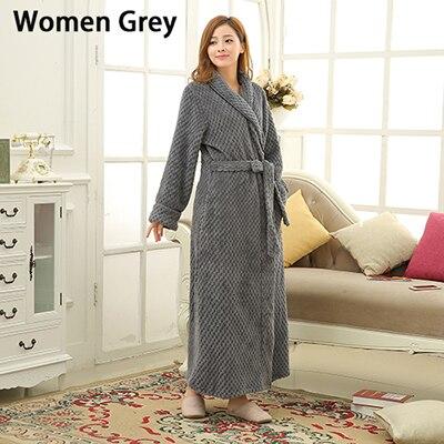 On Sale Mens Thick Waffle Extra Long Kimono Bath Robe Soft as Silk Bathrobe Men Warm Winter Robes Male Dressing Gown Nightgowns