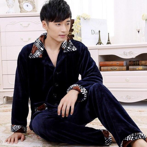 Thickening women winter flannel pajamas female coral fleece pajama sets sleepwear velvet long-sleeve casual nightgown