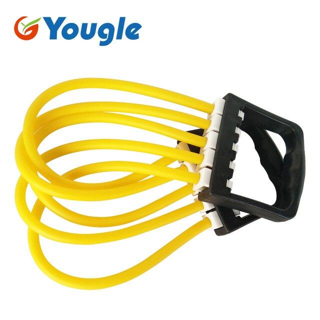 YOUGLE Removable Indoor sports Supply Chest Expander Puller Exercise Fitness Resistance Cable Rope Yoga 5 tube Resistance Bands