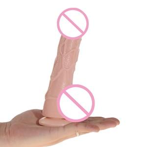 19cm Big Lifelike Dildo Flexible Penis with Textured Shaft and Strong Suction Cup Dildo Sex Stimulator Toys for Women Pleasure