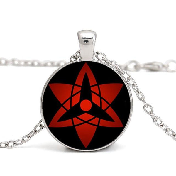 Wholesale Hot Naruto Sharingan Shippuuden Eyes Pendant Necklace Black Chain Vintage Necklace Men Jewelry Children dress up Gift