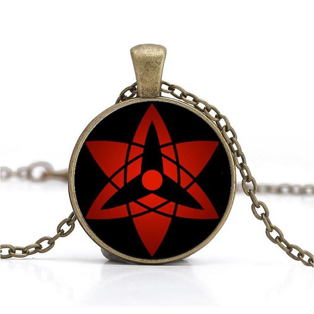 Wholesale Hot Naruto Sharingan Shippuuden Eyes Pendant Necklace Black Chain Vintage Necklace Men Jewelry Children dress up Gift