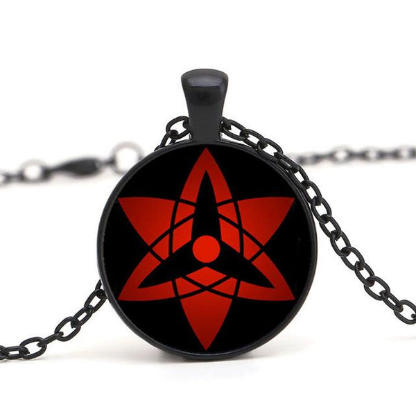 Wholesale Hot Naruto Sharingan Shippuuden Eyes Pendant Necklace Black Chain Vintage Necklace Men Jewelry Children dress up Gift