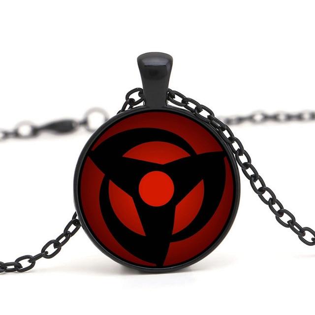 Wholesale Hot Naruto Sharingan Shippuuden Eyes Pendant Necklace Black Chain Vintage Necklace Men Jewelry Children dress up Gift