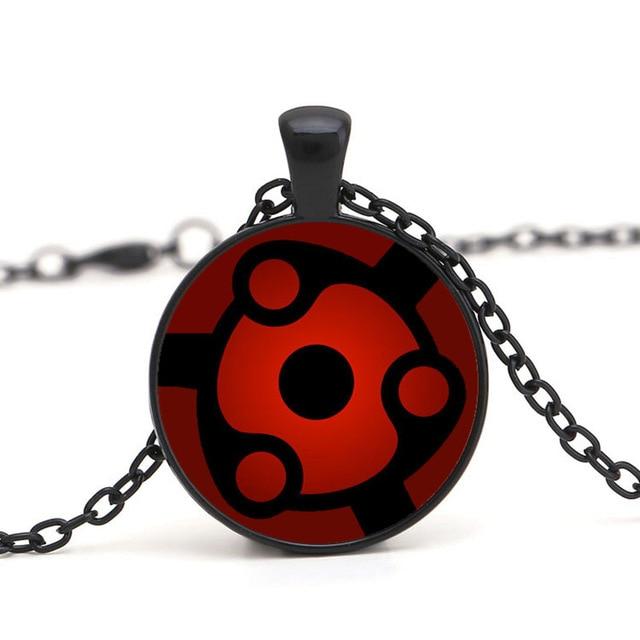 Wholesale Hot Naruto Sharingan Shippuuden Eyes Pendant Necklace Black Chain Vintage Necklace Men Jewelry Children dress up Gift
