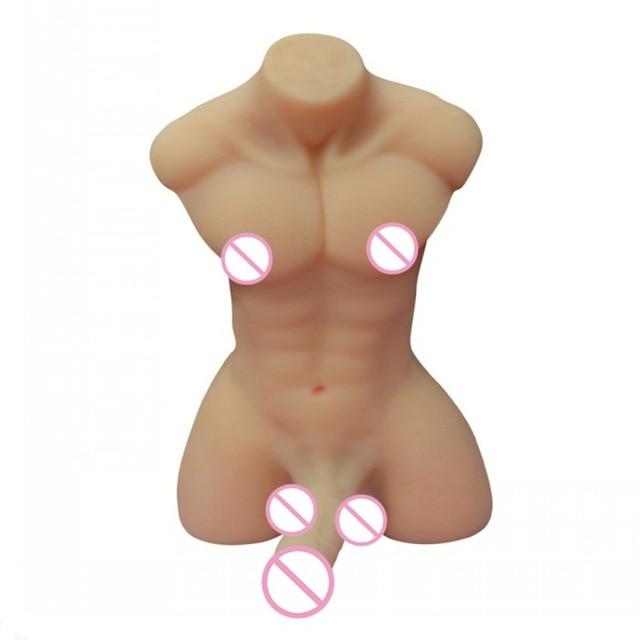 Hismith 3D Torso Sex Doll for Women, full Silicone Adult Doll with Male Big dildo women Anal for Men adult sex toys sex products