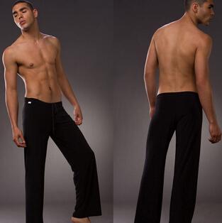 New America soft silk sleep pajama bottoms men sexy pants soft silk comfortable sheer nightgown mens pyjama trousers
