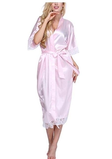 High Quality Black Women Silk Rayon Robe Sexy Long Lingerie Sleepwear Kimono Yukata Nightgown Plus Size S M L XL XXL XXXL A-050